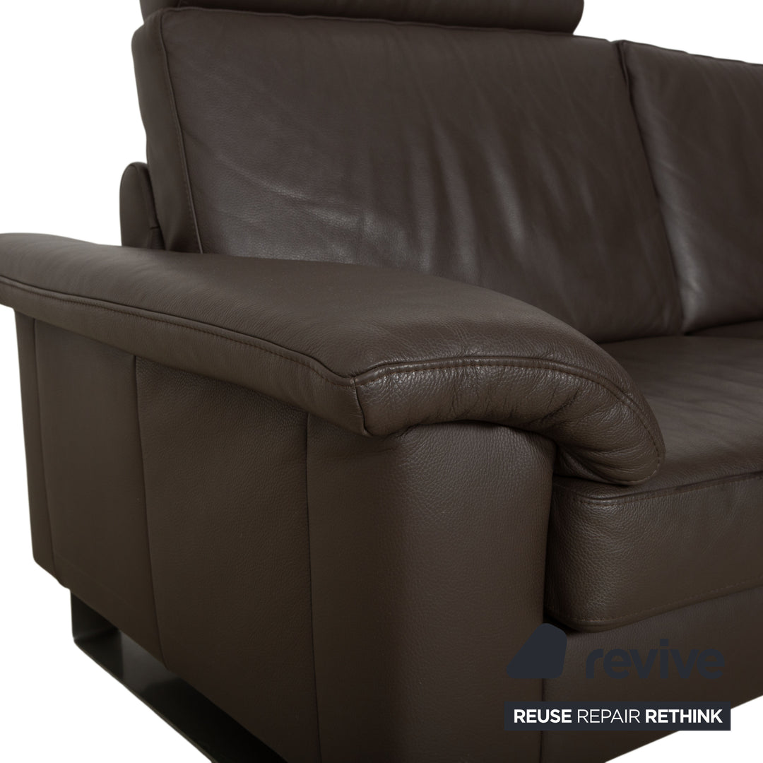 Ewald Schillig Concept Plus Leather Corner Sofa Brown Sofa Couch