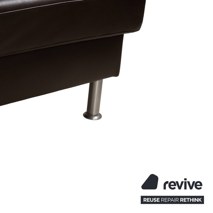 Ewald Schillig Concept Plus Leder Ecksofa Braun Sofa Couch manuelle Funktion Kopfstützen