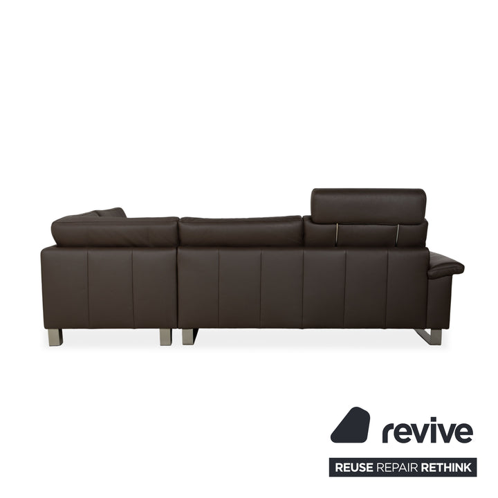 Ewald Schillig Concept Plus Leather Corner Sofa Brown Sofa Couch