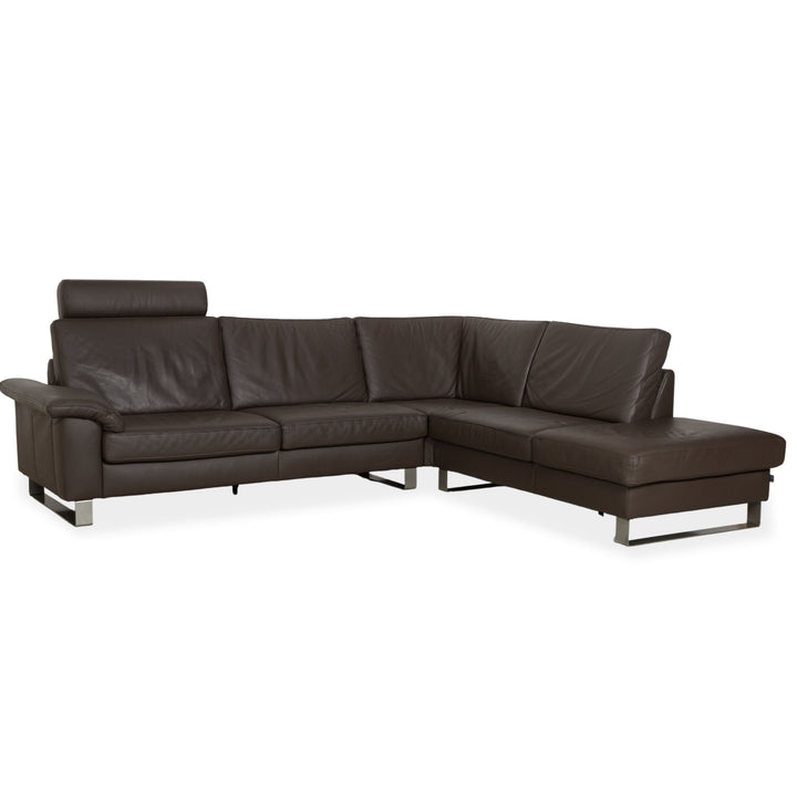 Ewald Schillig Concept Plus Leather Corner Sofa Brown Sofa Couch