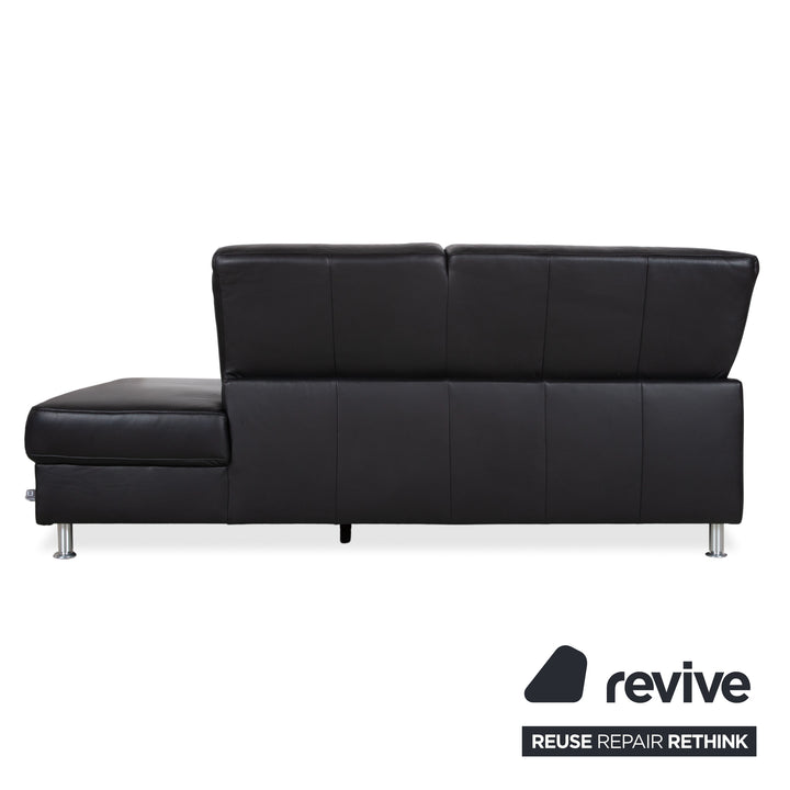 Ewald Schillig Concept Plus Leder Ecksofa Schwarz Sofa Couch manuelle Funktion Kopfstützen