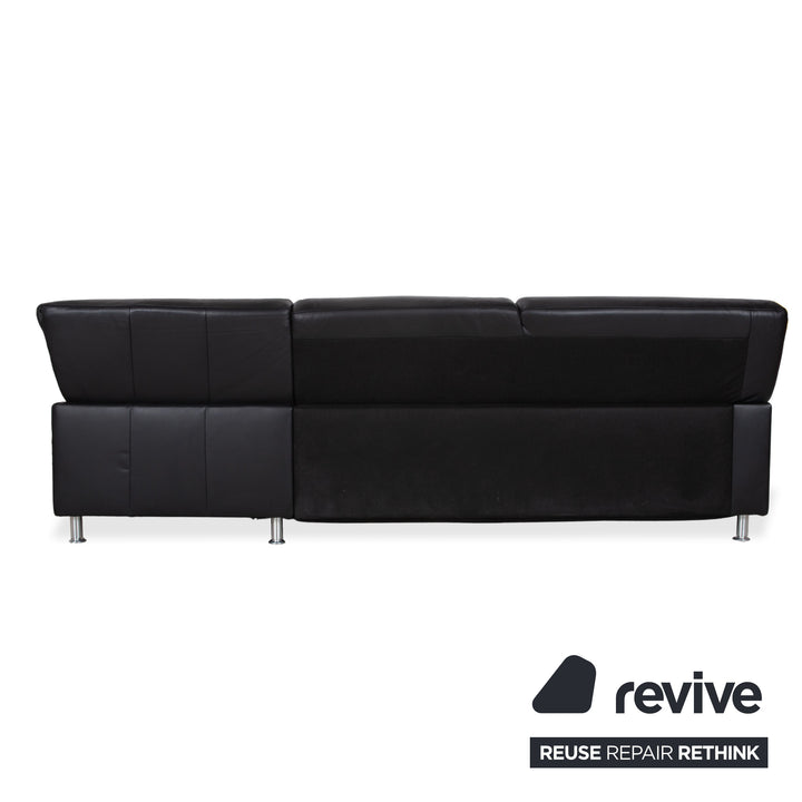 Ewald Schillig Concept Plus Leder Ecksofa Schwarz Sofa Couch manuelle Funktion Kopfstützen