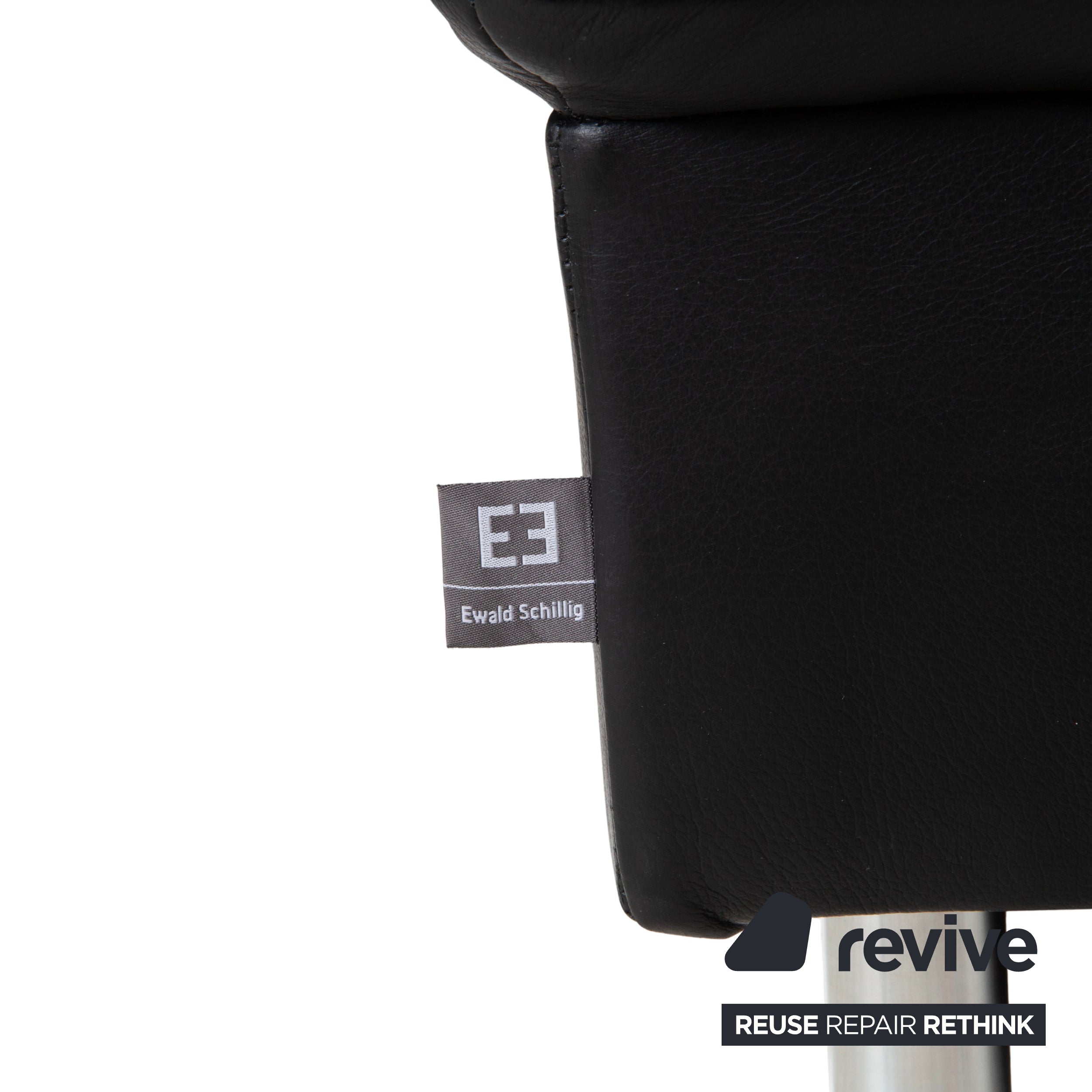 Ewald Schillig Concept Plus Leder Ecksofa Schwarz Sofa Couch manuelle Funktion Kopfstützen