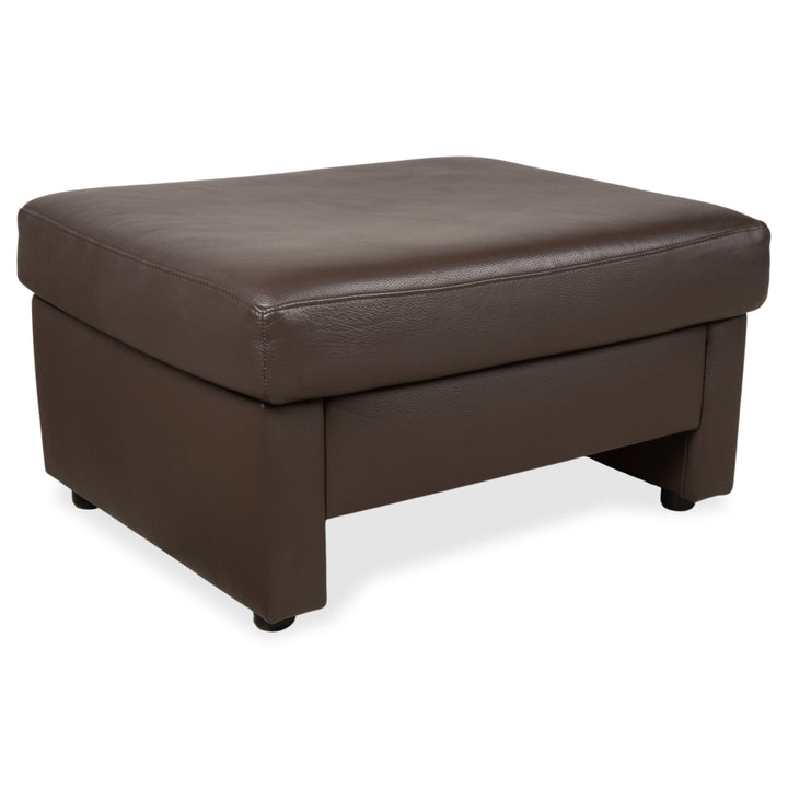 Ewald Schillig Concept Plus Leder Hocker Braun Grau Mokka Schlamm