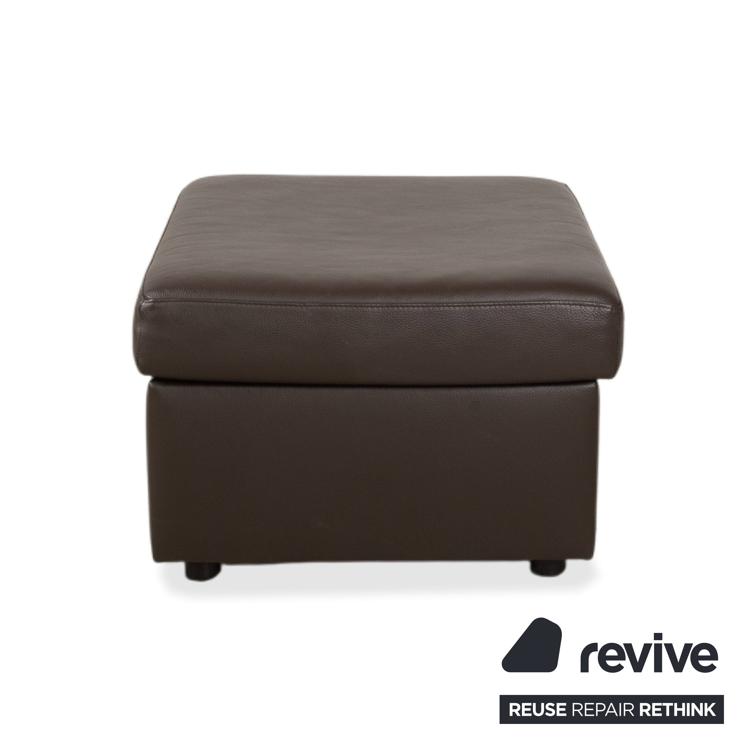 Ewald Schillig Concept Plus Leder Hocker Braun Grau Mokka Schlamm