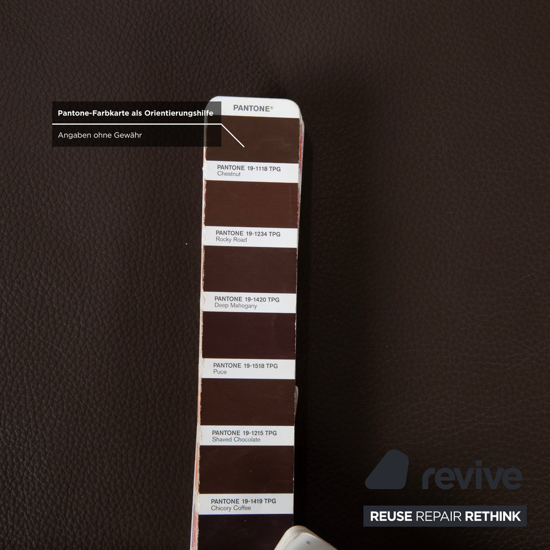 Ewald Schillig Concept Plus Leder Hocker Braun Grau Mokka Schlamm