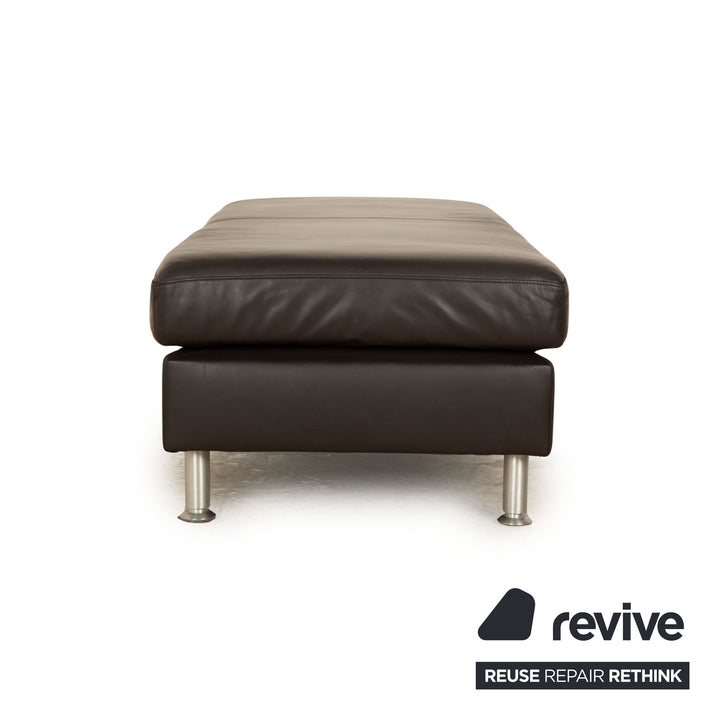 Ewald Schillig Concept Plus Leder Hocker Dunkelbraun