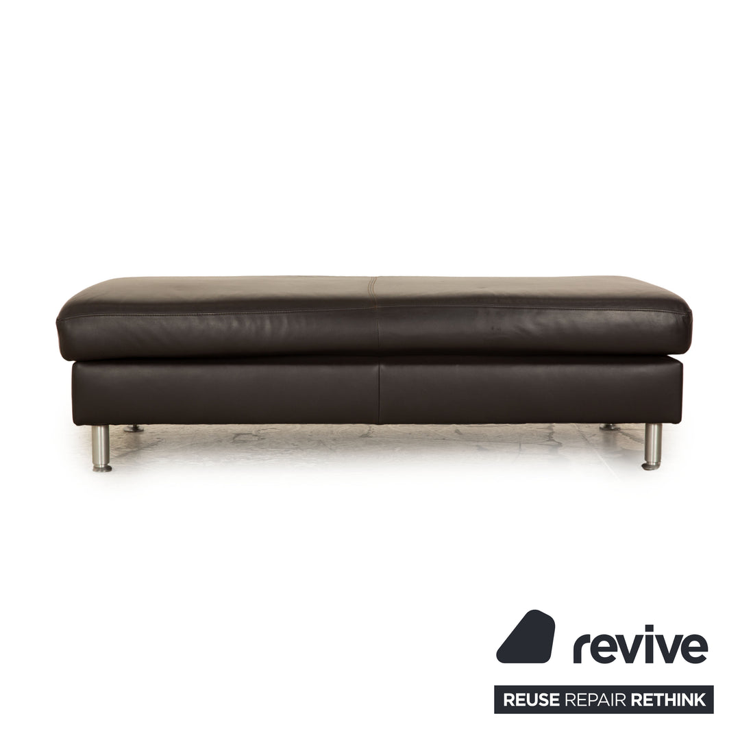 Ewald Schillig Concept Plus Leder Hocker Dunkelbraun