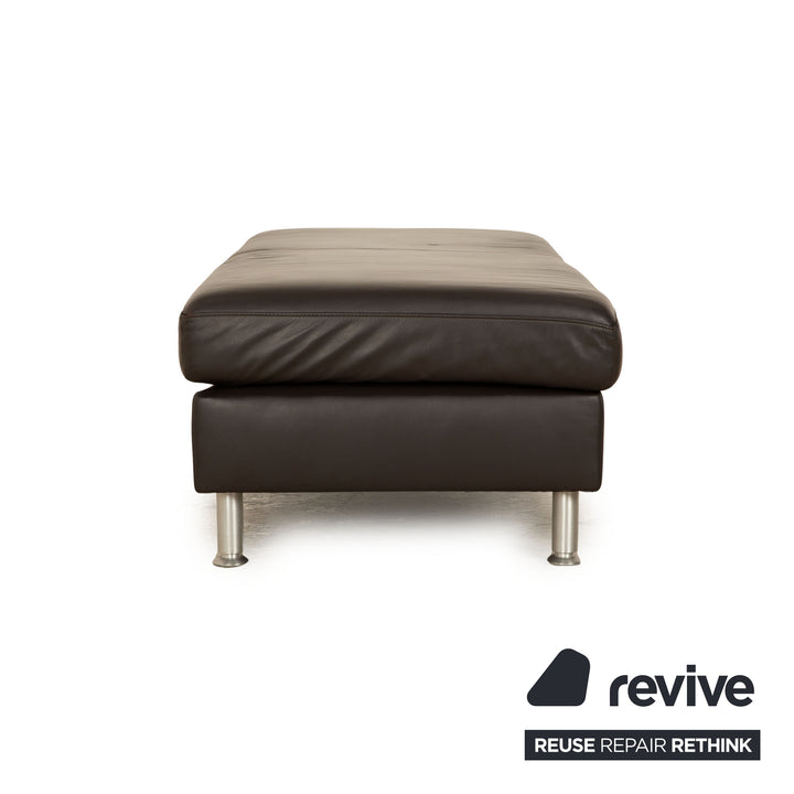 Ewald Schillig Concept Plus Leder Hocker Dunkelbraun