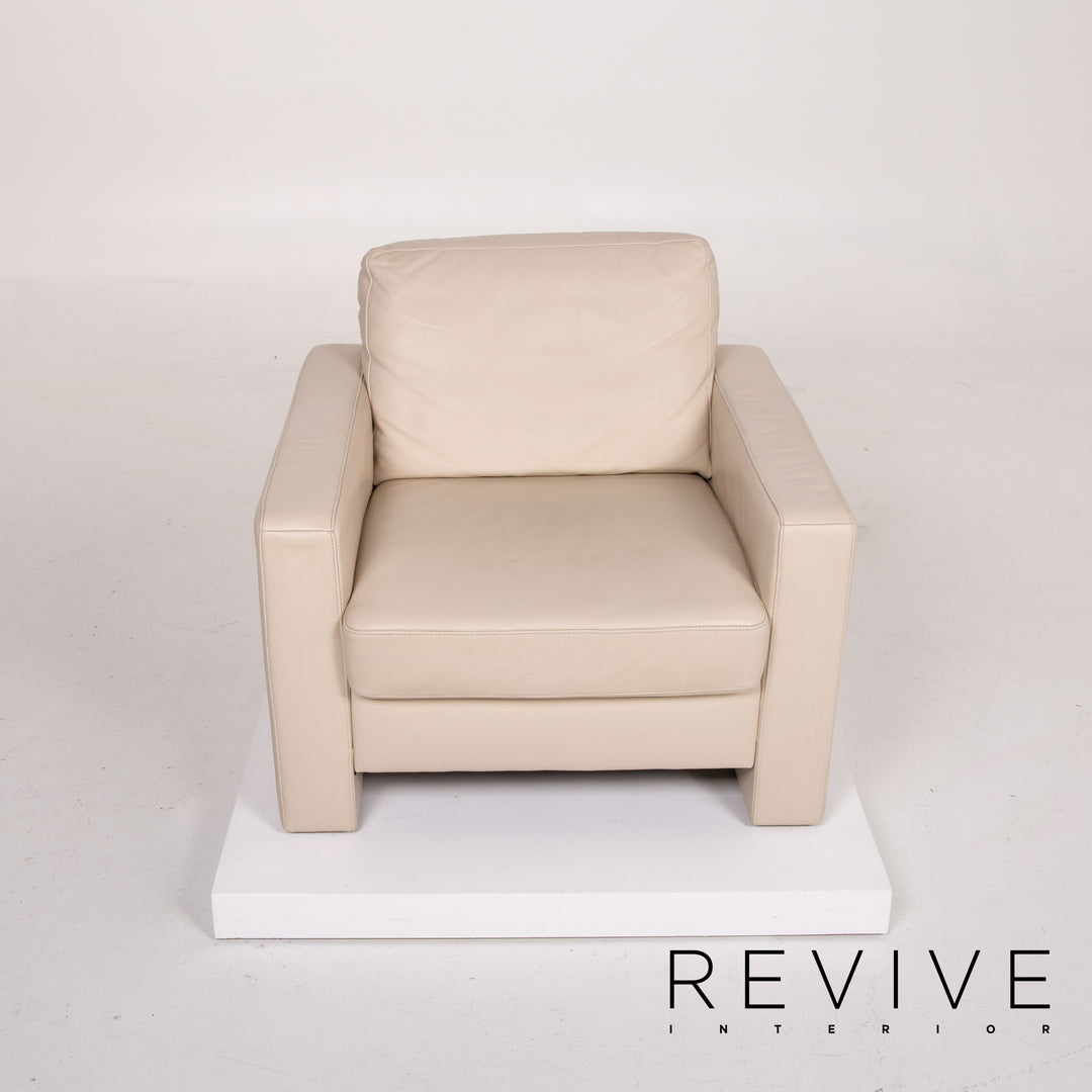 Ewald Schillig Concept Plus leather armchair cream #12548