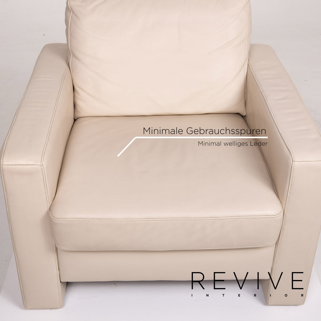 Ewald Schillig Concept Plus leather armchair cream #12548