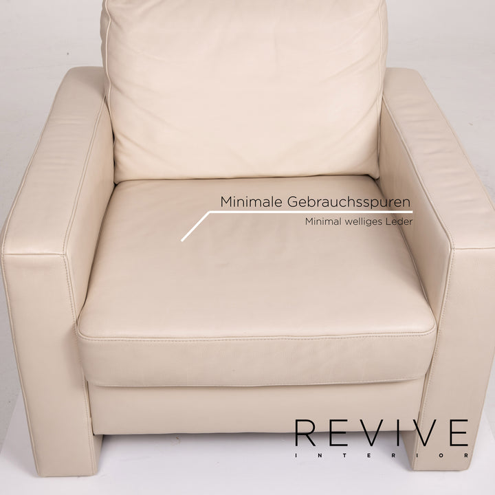 Ewald Schillig Concept Plus leather armchair cream #12548