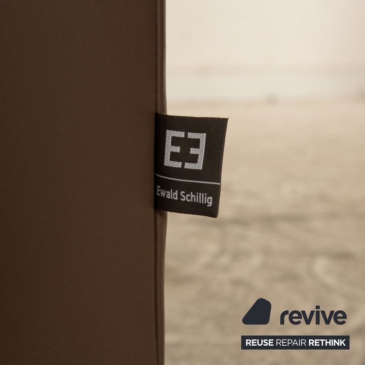 Ewald Schillig Concept Plus Leder Sofa Garnitur Braun Taupe 2x Dreisitzer