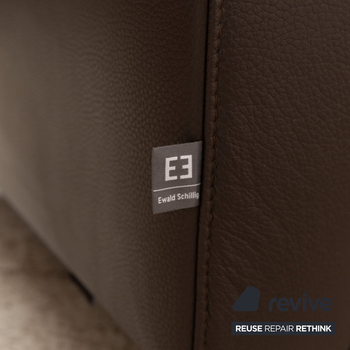 Ewald Schillig Concept Plus Leder Zweisitzer Braun manuelle Funktion Sofa Couch