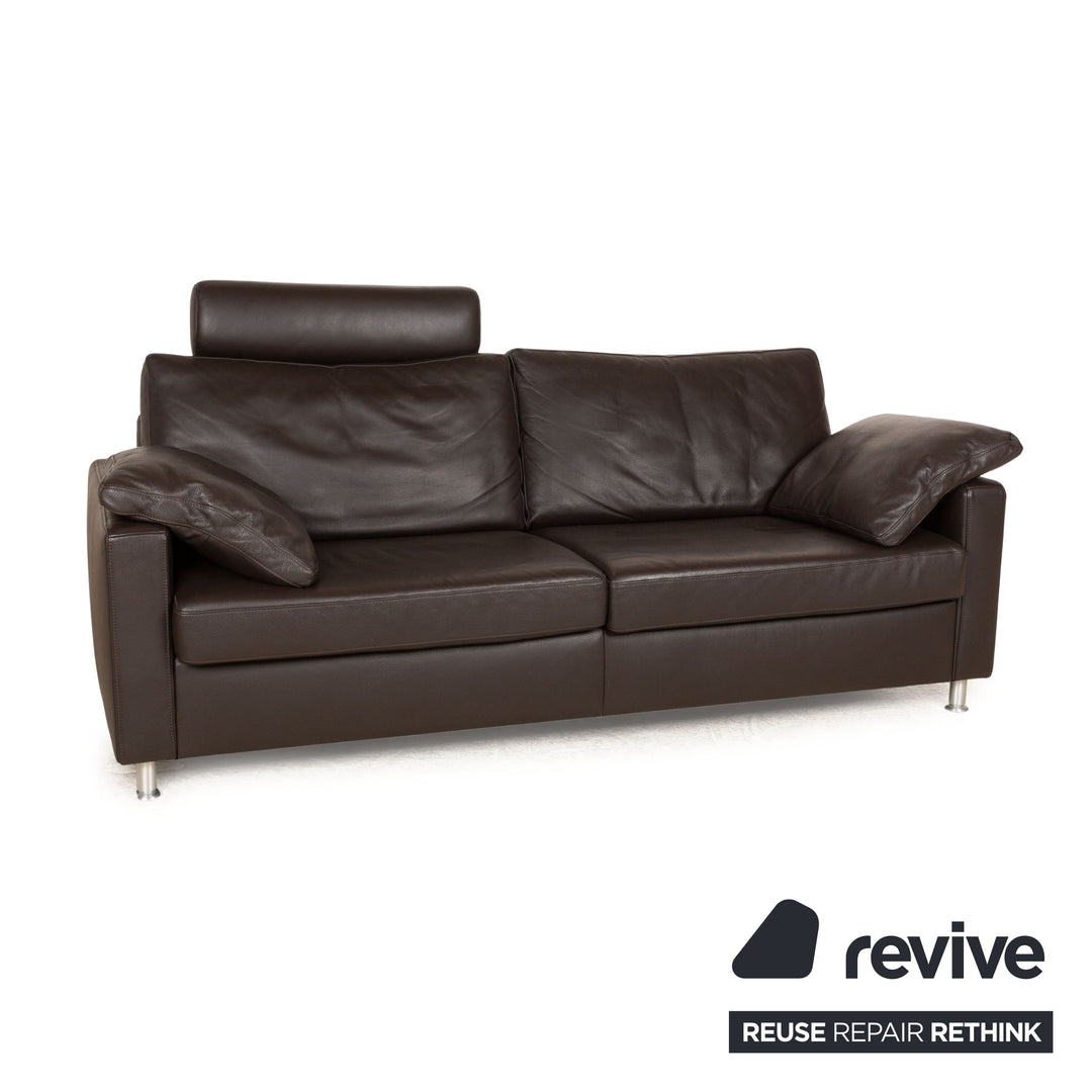 Ewald Schillig Concept Plus Leder Zweisitzer Braun manuelle Funktion Sofa Couch