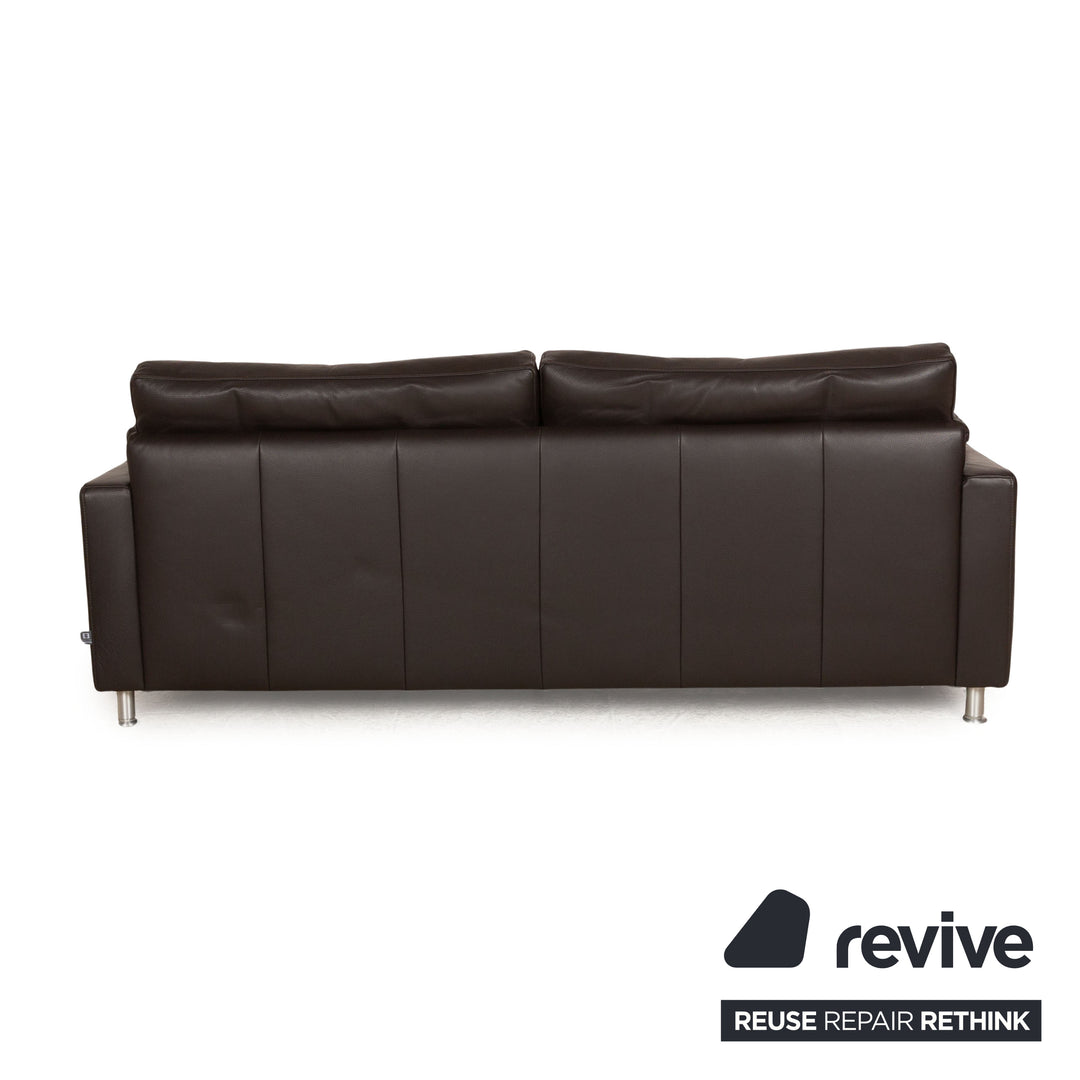 Ewald Schillig Concept Plus Leder Zweisitzer Braun manuelle Funktion Sofa Couch