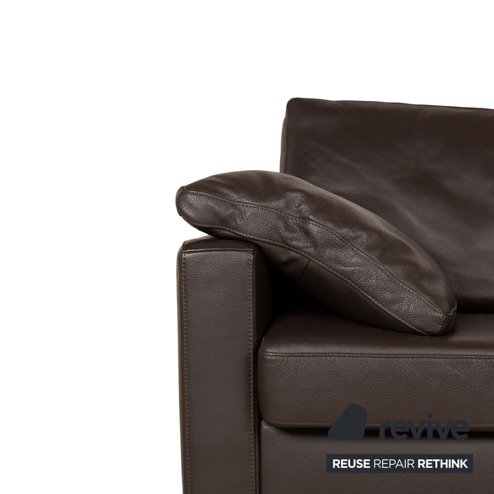 Ewald Schillig Concept Plus Leder Zweisitzer Braun manuelle Funktion Sofa Couch