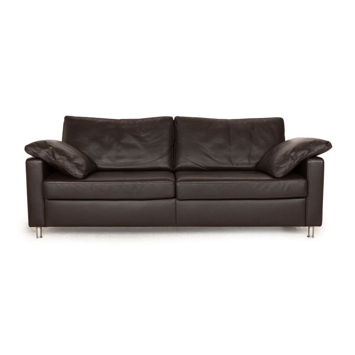 Ewald Schillig Concept Plus Leather Two Seater Brown Manual Function Sofa Couch