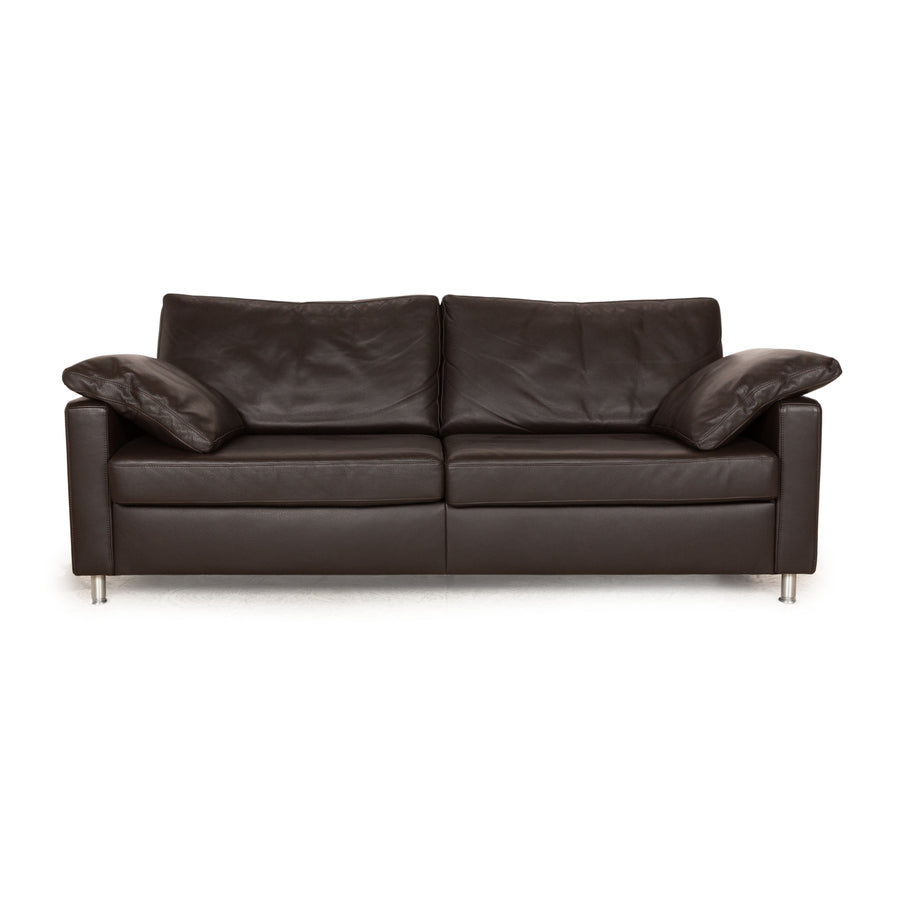 Ewald Schillig Concept Plus Leather Two Seater Brown Manual Function Sofa Couch