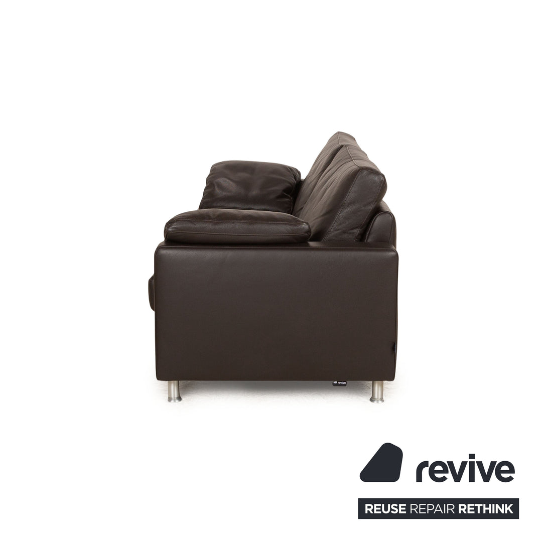 Ewald Schillig Concept Plus Leder Zweisitzer Braun manuelle Funktion Sofa Couch