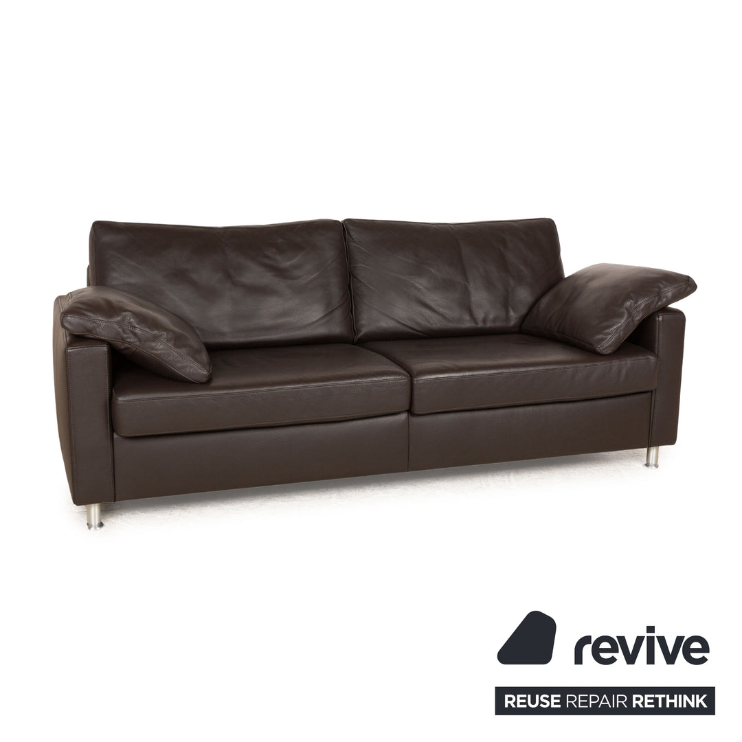 Ewald Schillig Concept Plus Leder Zweisitzer Braun manuelle Funktion Sofa Couch