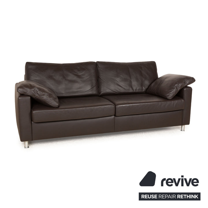 Ewald Schillig Concept Plus Leder Zweisitzer Braun manuelle Funktion Sofa Couch