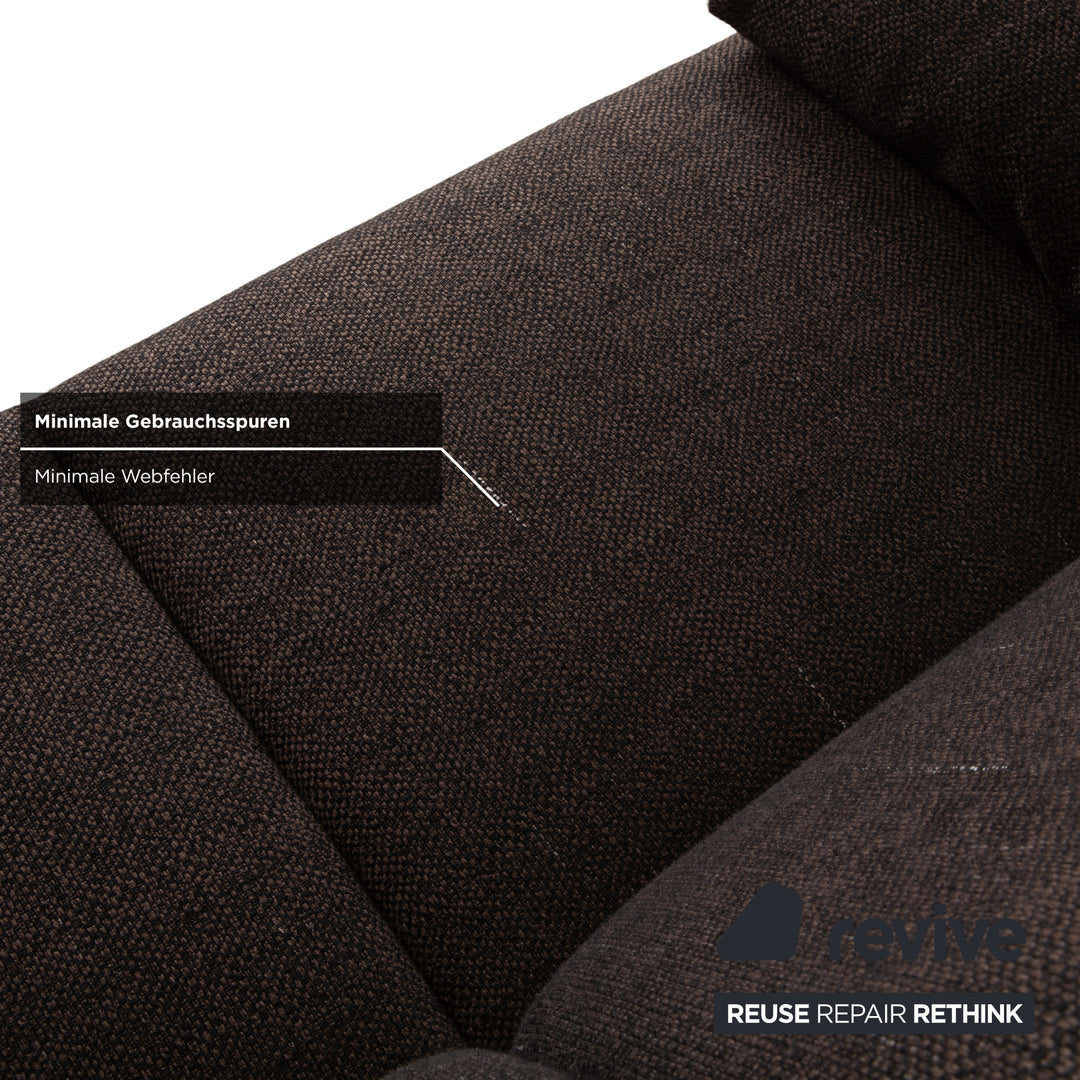 Ewald Schillig Concept Plus Fabric Corner Sofa Brown Grey Sofa Couch