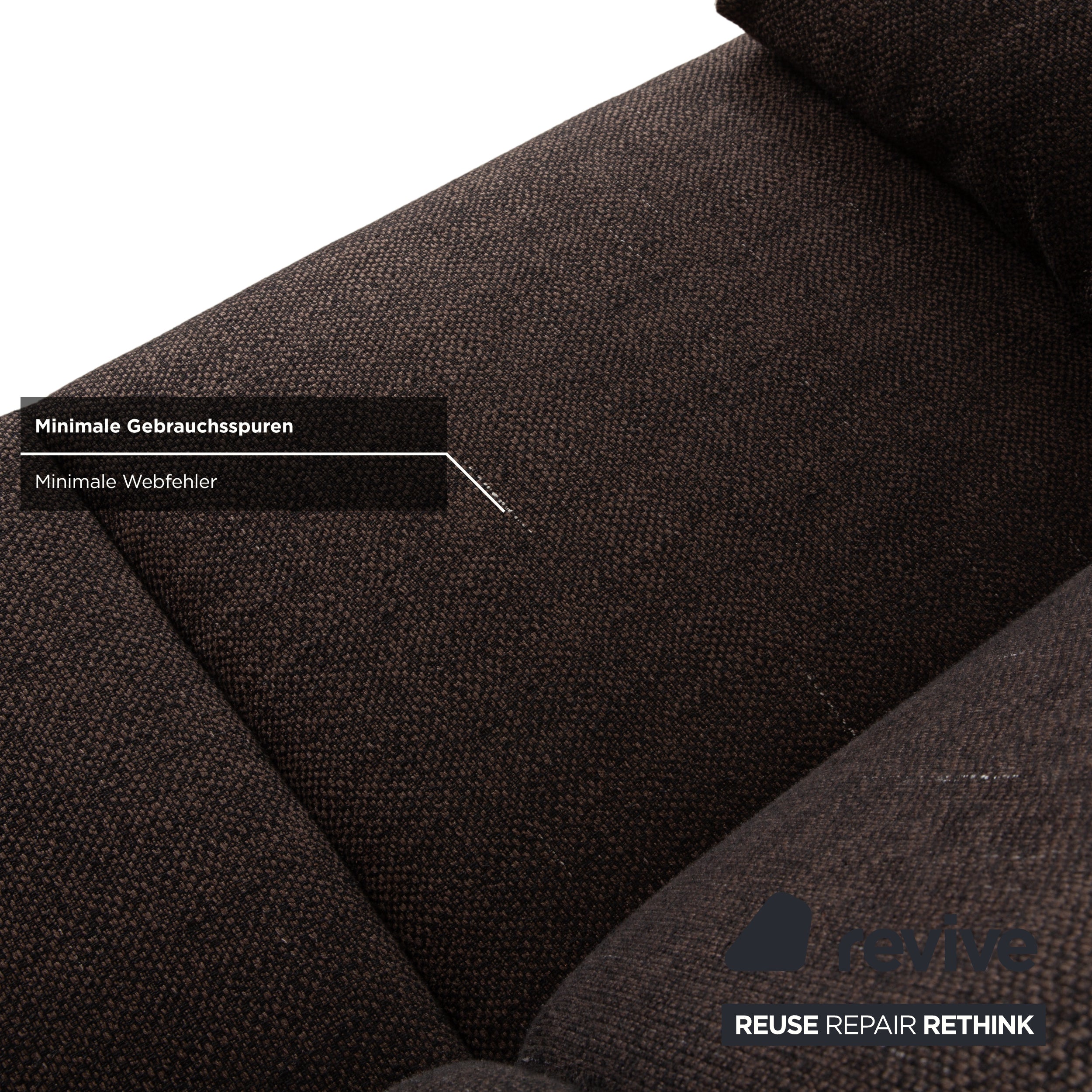 Canapé d'angle en tissu Ewald Schillig Concept Plus marron gris