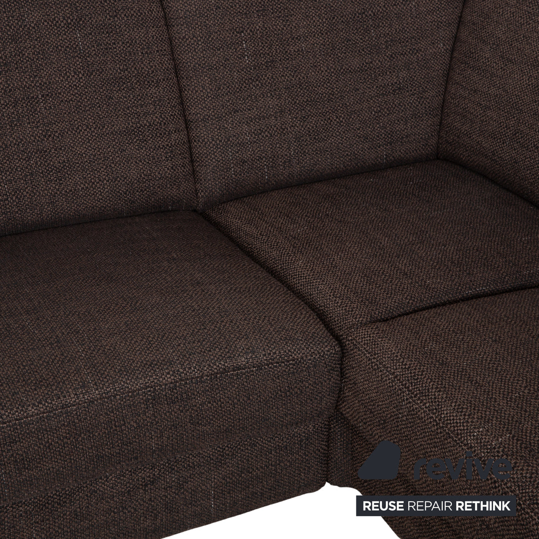 Ewald Schillig Concept Plus Fabric Corner Sofa Brown Grey Sofa Couch