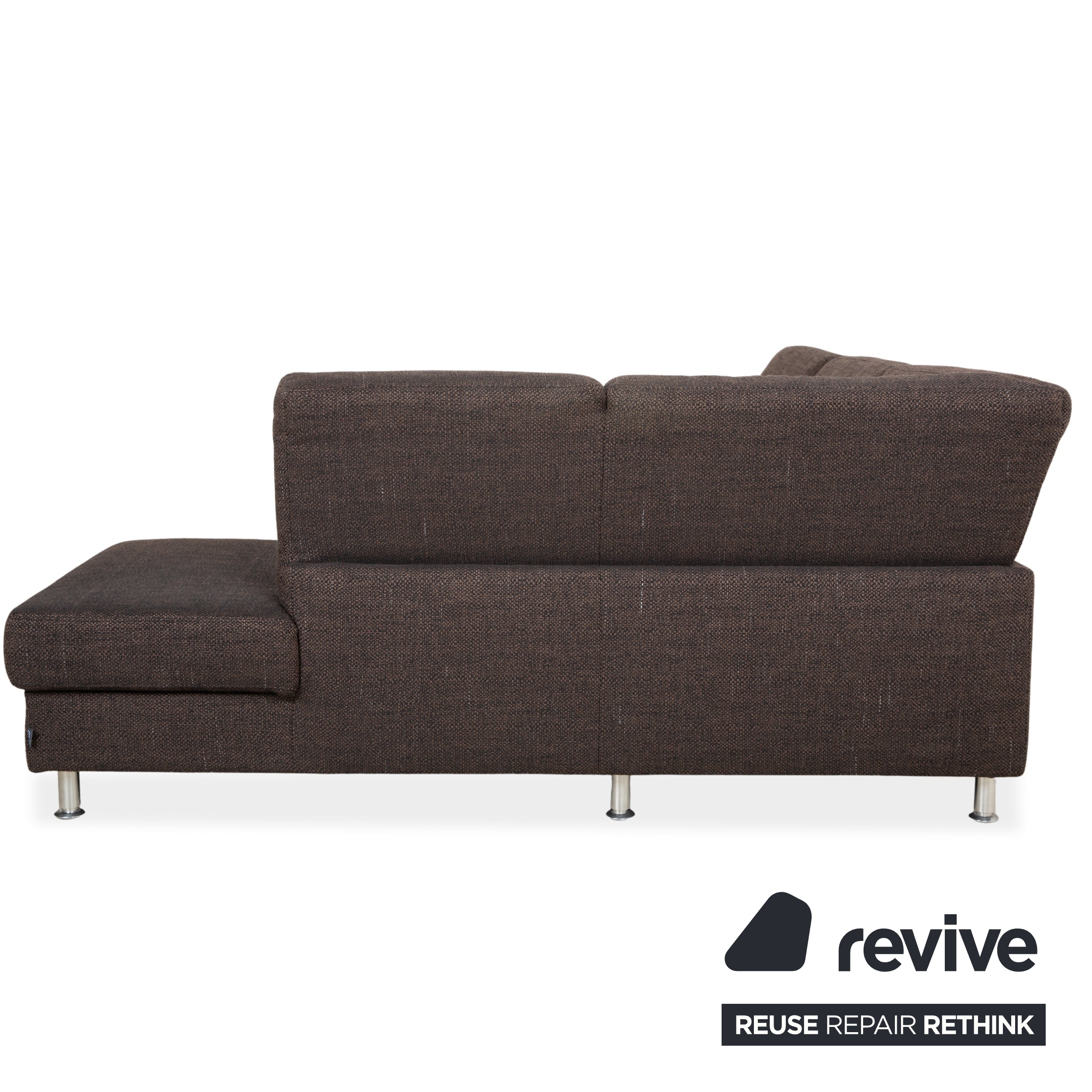 Canapé d'angle en tissu Ewald Schillig Concept Plus marron gris