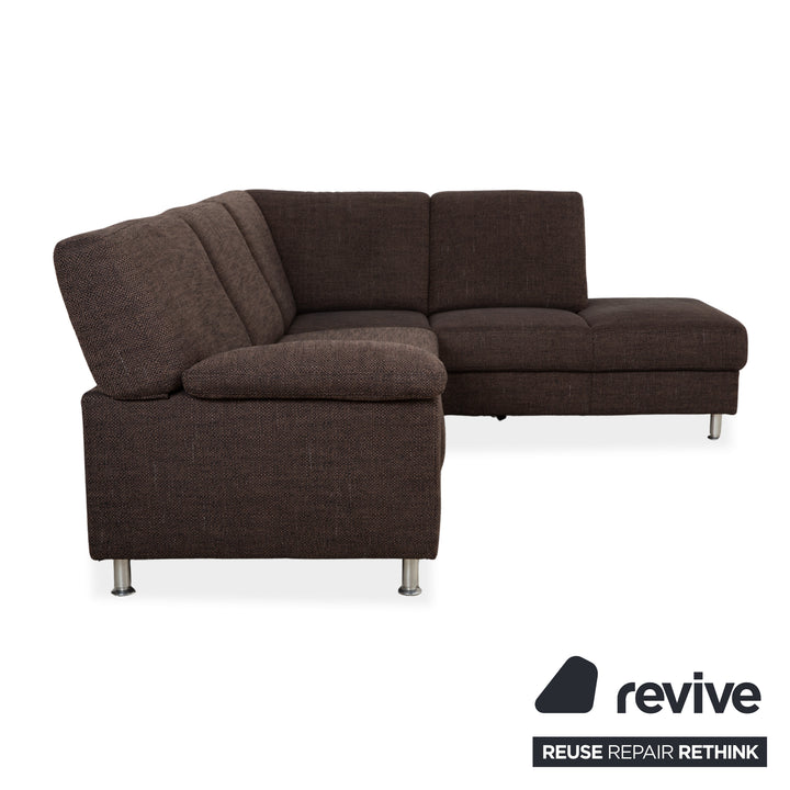 Ewald Schillig Concept Plus Fabric Corner Sofa Brown Grey Sofa Couch