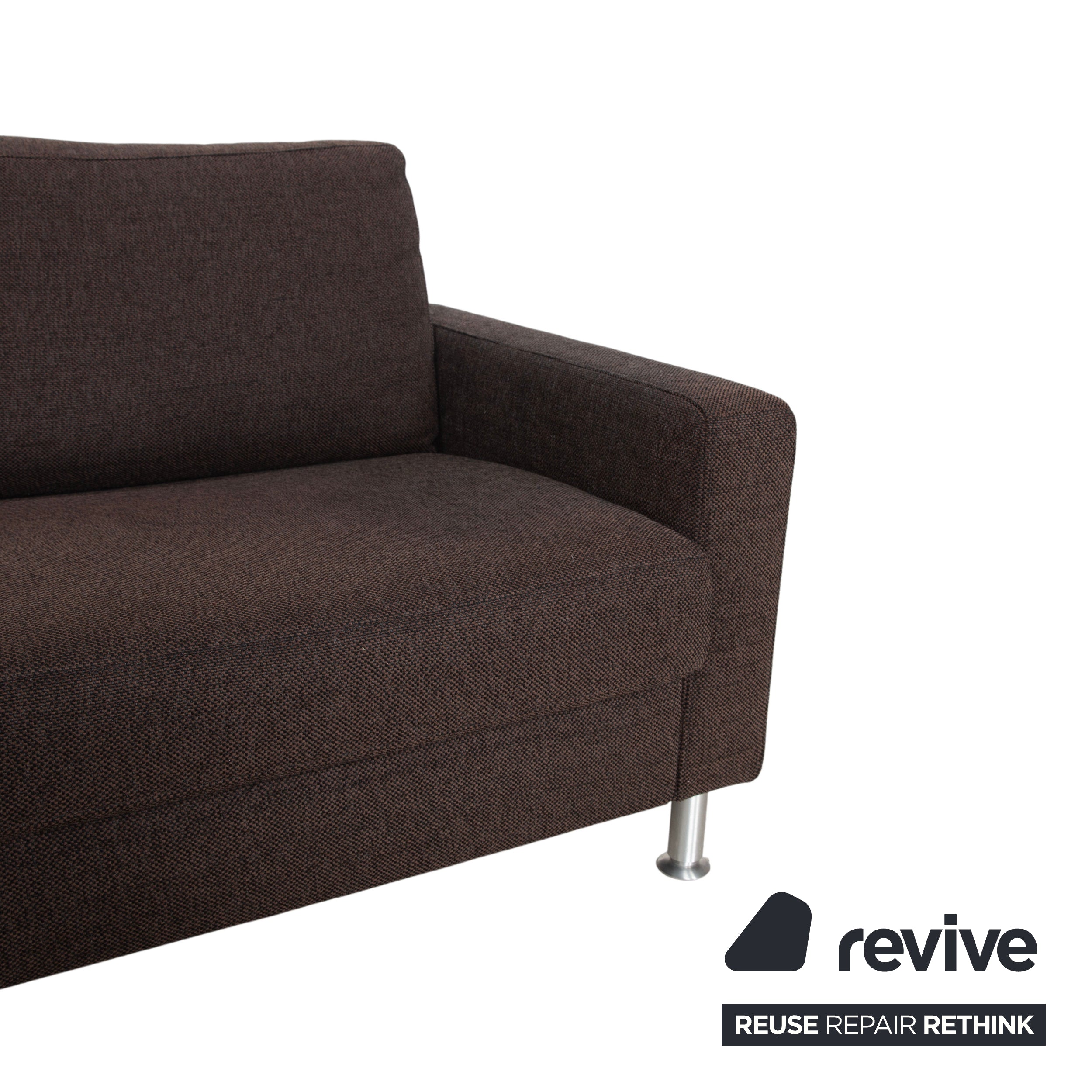 Canapé d'angle en tissu Ewald Schillig Concept Plus marron gris
