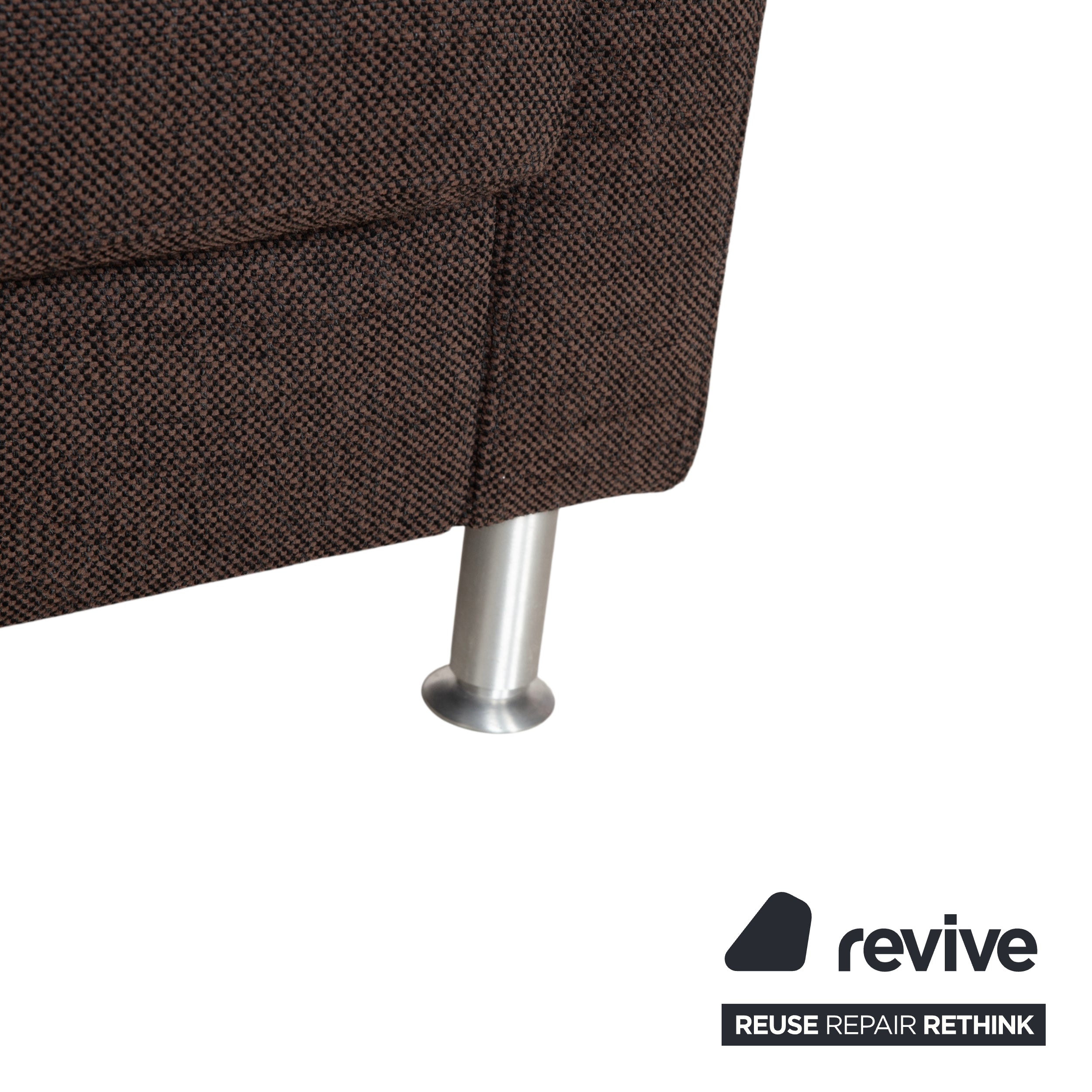 Canapé d'angle en tissu Ewald Schillig Concept Plus marron gris
