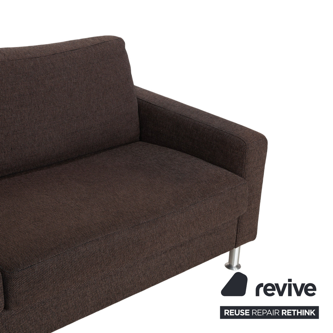 Canapé d'angle en tissu Ewald Schillig Concept Plus marron gris