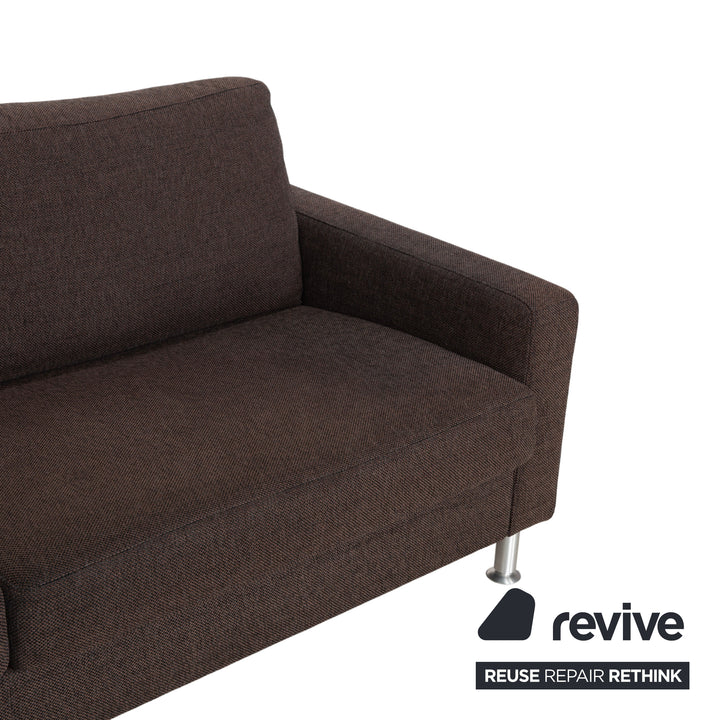 Canapé d'angle en tissu Ewald Schillig Concept Plus marron gris