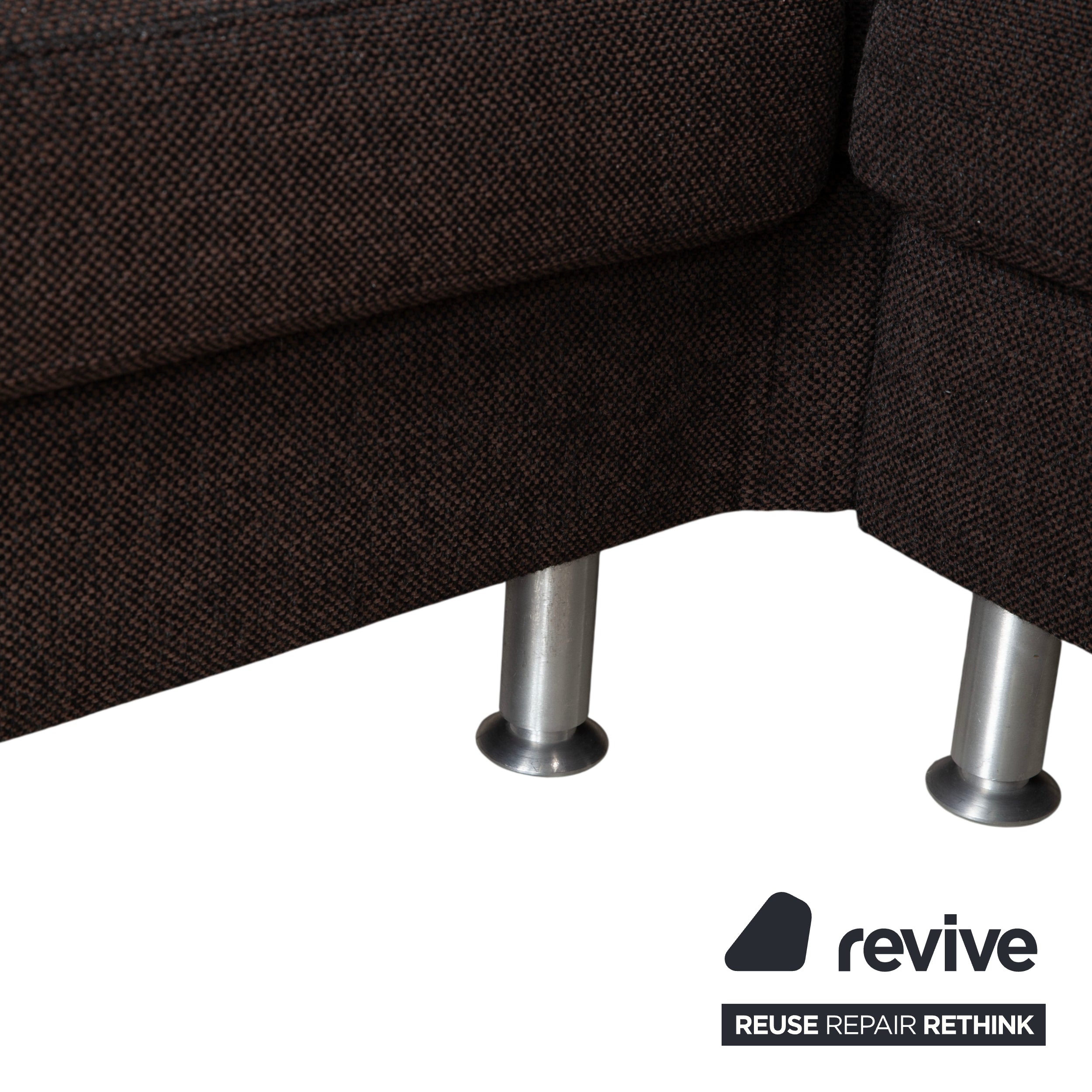 Canapé d'angle en tissu Ewald Schillig Concept Plus marron gris