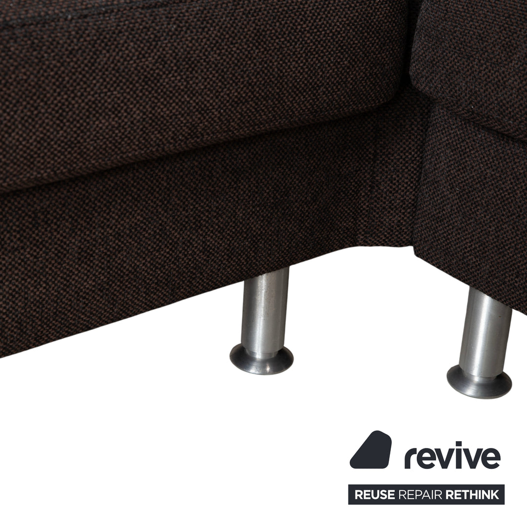 Canapé d'angle en tissu Ewald Schillig Concept Plus marron gris