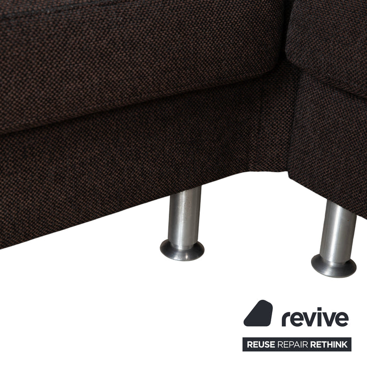 Canapé d'angle en tissu Ewald Schillig Concept Plus marron gris