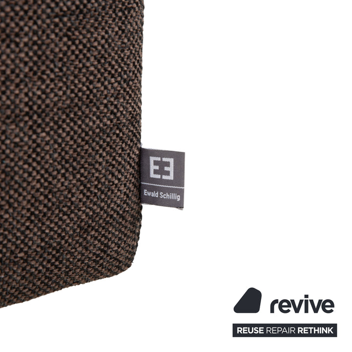 Canapé d'angle en tissu Ewald Schillig Concept Plus marron gris