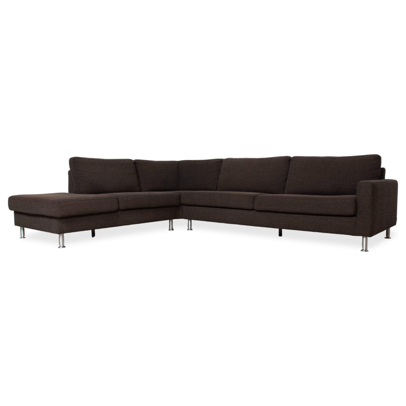 Canapé d'angle en tissu Ewald Schillig Concept Plus marron gris