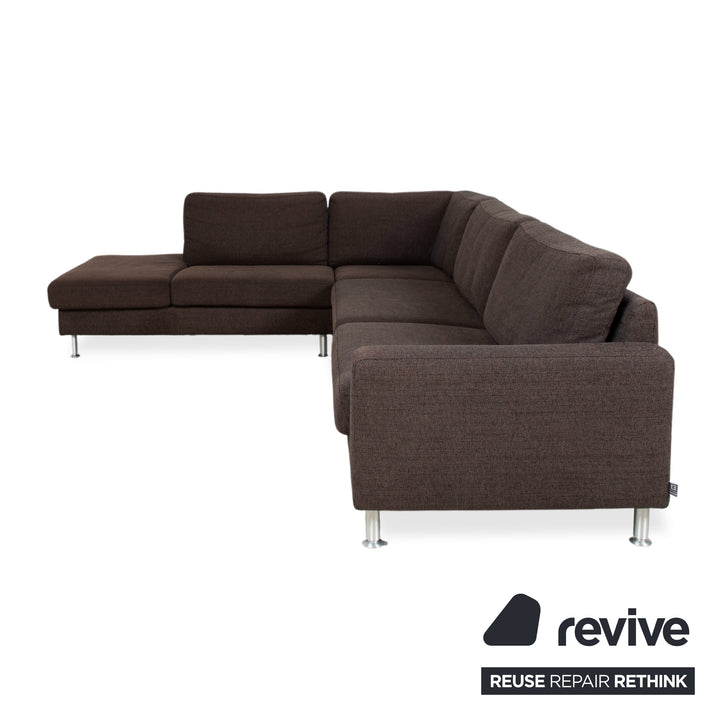 Canapé d'angle en tissu Ewald Schillig Concept Plus marron gris