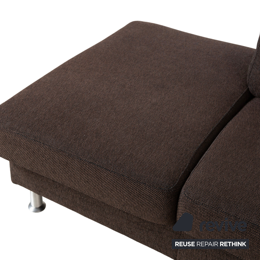 Canapé d'angle en tissu Ewald Schillig Concept Plus marron gris
