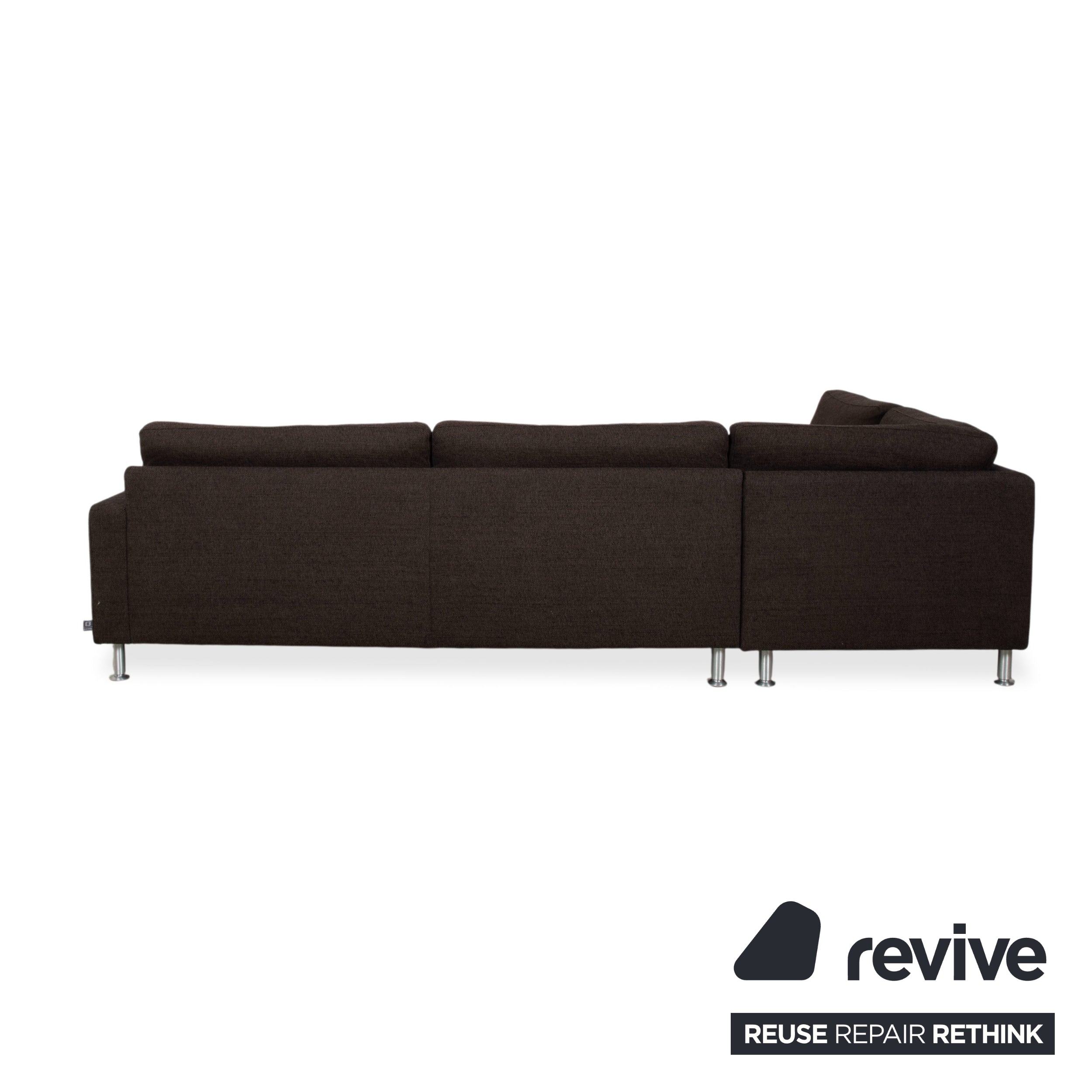 Canapé d'angle en tissu Ewald Schillig Concept Plus marron gris