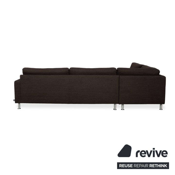 Canapé d'angle en tissu Ewald Schillig Concept Plus marron gris