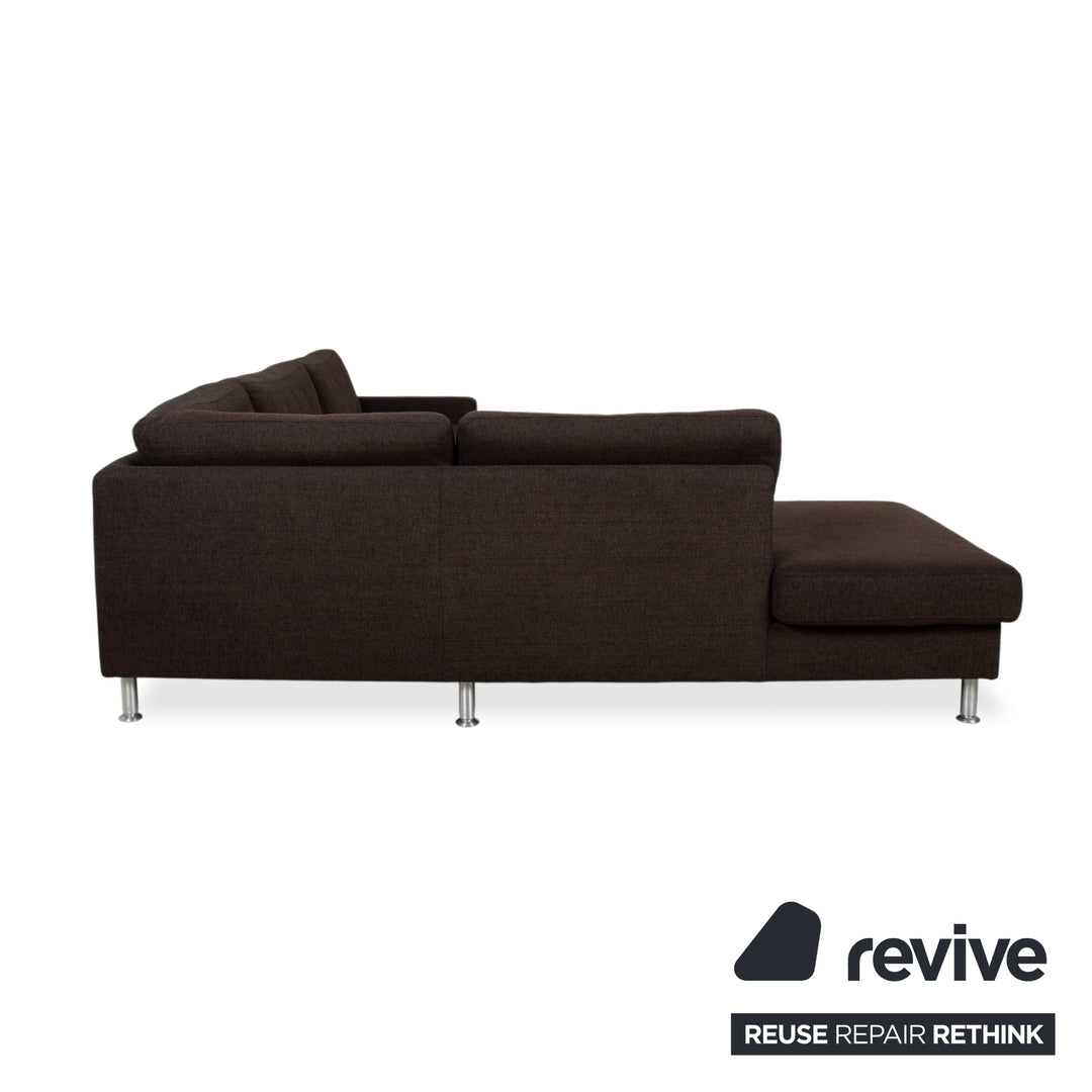 Canapé d'angle en tissu Ewald Schillig Concept Plus marron gris