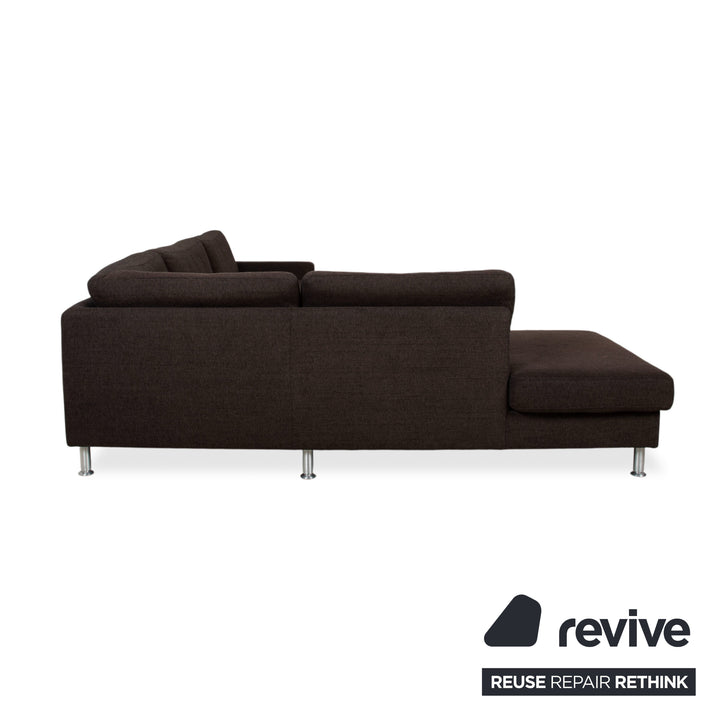 Canapé d'angle en tissu Ewald Schillig Concept Plus marron gris