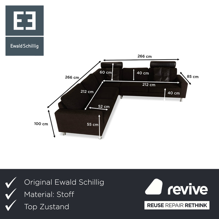 Ewald Schillig Concept Plus Stoff Ecksofa Schwarz Sofa Couch