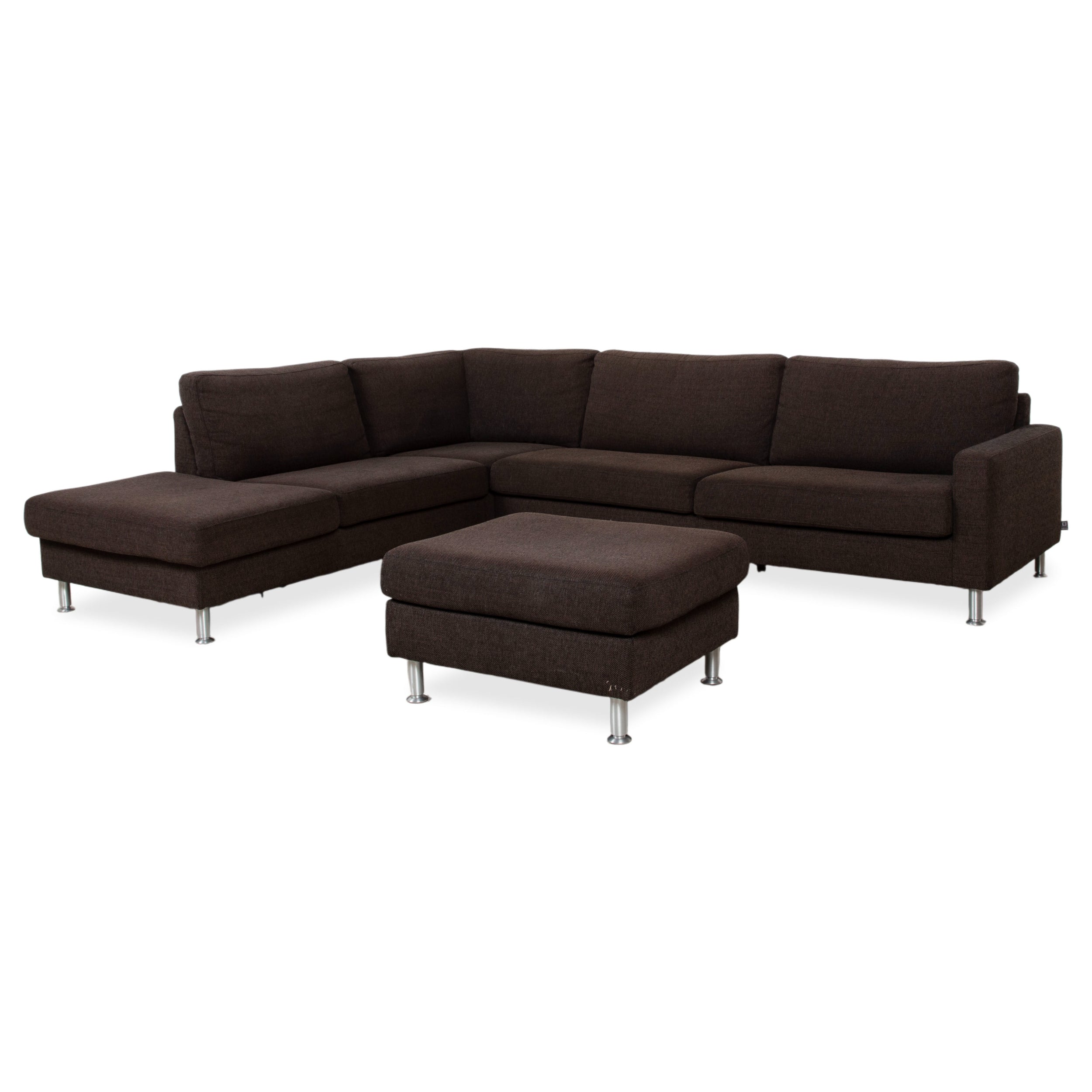 Ewald Schillig Concept Plus Stoff Garnitur Ecksofa Hocker Braun Grau Sofa Couch