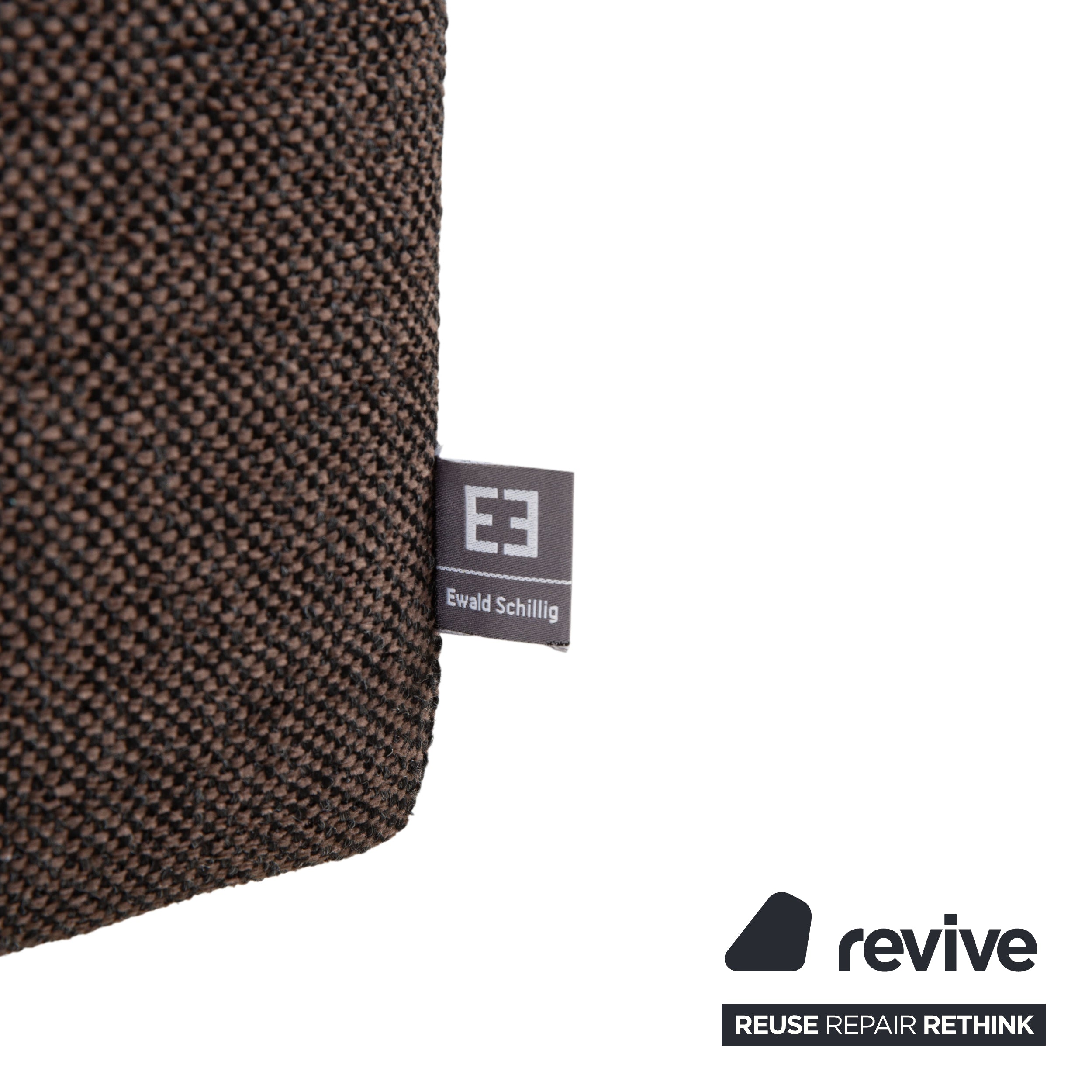 Ewald Schillig Concept Plus Ensemble en tissu Canapé d'angle Pouf Marron Gris Canapé
