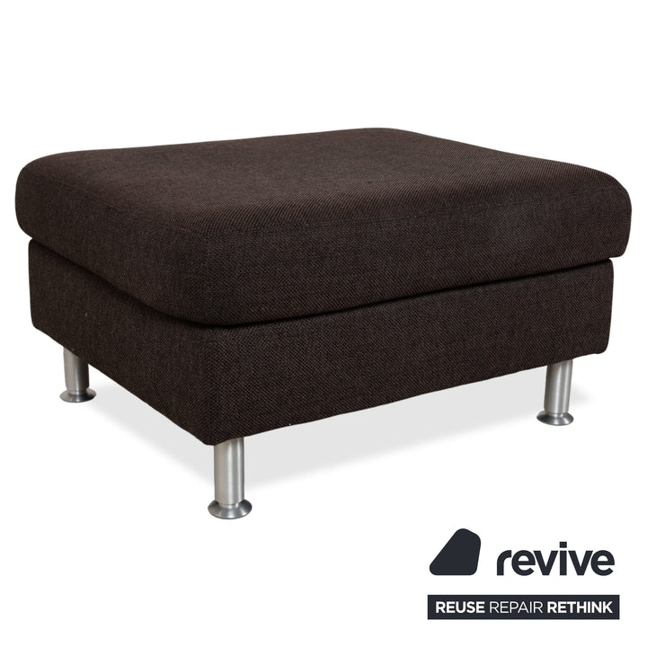 Conjunto Ewald Schillig Concept Plus de tela con sofá esquinero, puf marrón gris